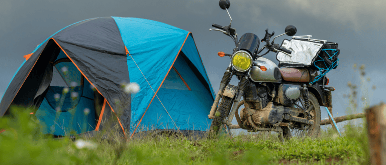 solo motorcycle camping